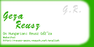 geza reusz business card